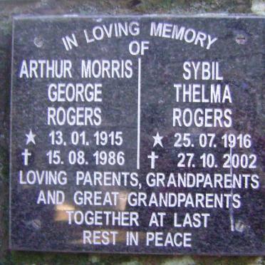 ROGERS Arthur Morris George 1915-1986 &amp; Sybil Thelma 1916-2002