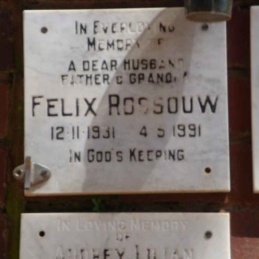 ROSSOUW Felix 1931-1991
