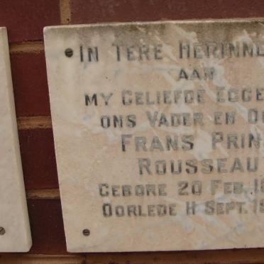 ROUSSEAU Frans Prins 1898-1970