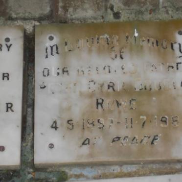 ROWE Peter Cyril Douglas 1897-1982