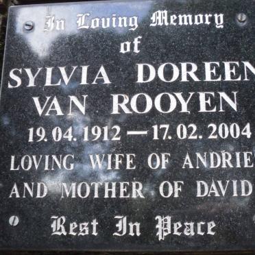 ROOYEN Sylvia Doreen, van 1912-2004