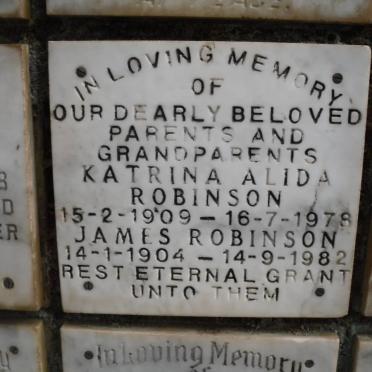ROBINSON James 1904-1982 &amp; Katrina Alida 1909-1978