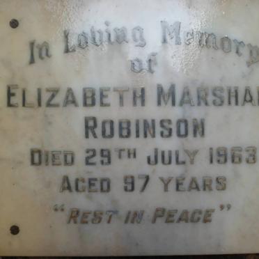 ROBINSON Elizabeth Marshall -1963