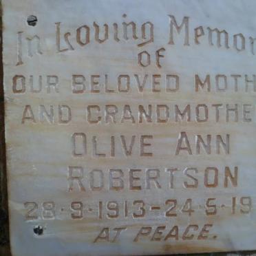 ROBERTSON Olive Ann 1913-1981