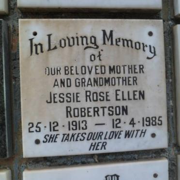 ROBERTSON Jessie Rose Ellen 1913-1985