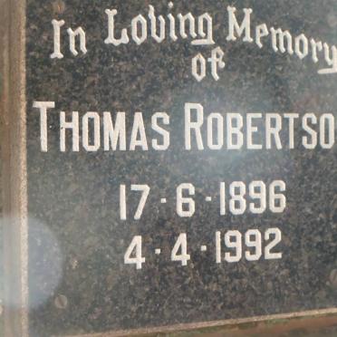 ROBERTSON Thomas 1896-1992