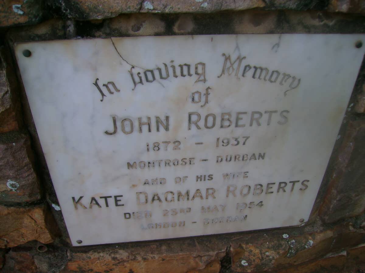 ROBERTS John 1872-1937 &amp; Kate Dagmar -1954