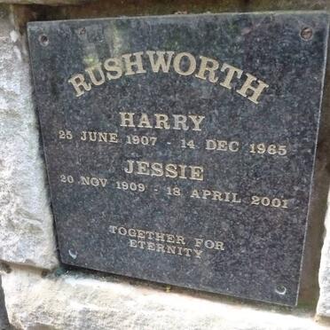 RUSHWORTH Harry 1907-1965 &amp; Jessie 1909-2001