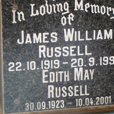 RUSSELL James William 1919-1992 &amp; Edith May 1923-2001