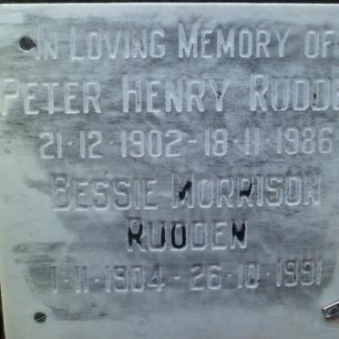 RUDDEN Peter Henry 1902-1986 &amp; Bessie Morrison 1904-1991