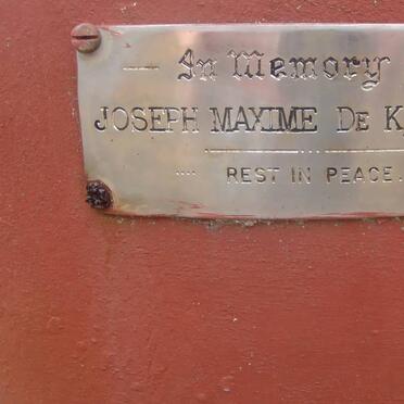 RUZEC Joseph Maxime, De K