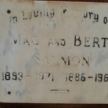 SALMON Bert 1886-1967 &amp; Mag 1893-1971