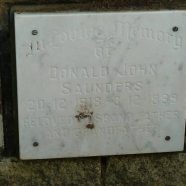 SAUNDERS Donald John 1918-1989