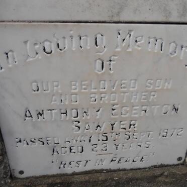 SAWYER Anthony Egerton -1972