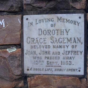 SAGEMAN Dorothy Grace -1953