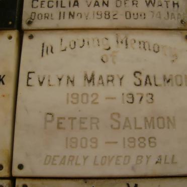 SALMON Peter 1909-1986 &amp; Evlyn Mary 1902-1973