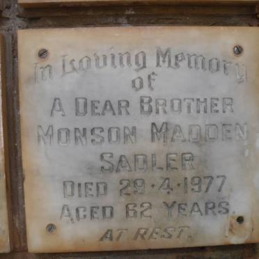 SADLER Monson Madden -1977