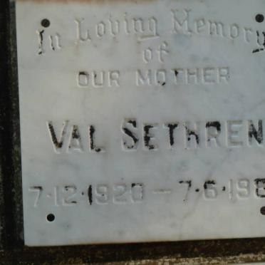 SETHREN Val 1920-1989