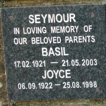 SEYMOUR Basil 1921-2003 &amp; Joyce 1922-1998
