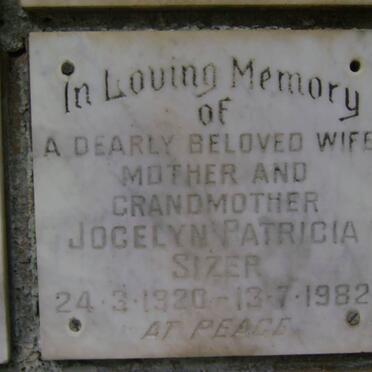 SIZER Jocelyn Patricia 1920-1982