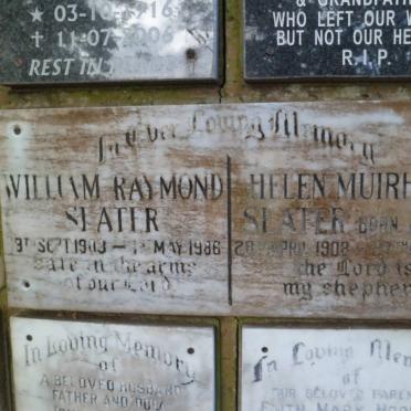 SLATER William Raymond 1903-1986 &amp; Helen Muirhead ADAM 1908-1991 
