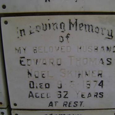 SKINNER Edward Thomas Noel -1974