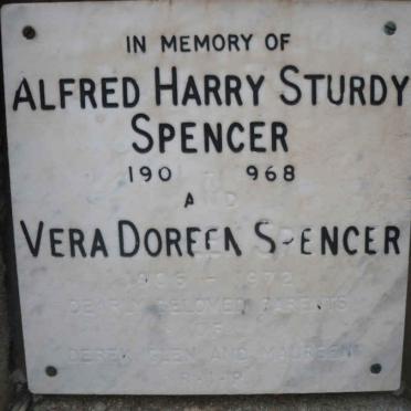 SPENCER Alfred Harry Sturdy 1901-1968 &amp; Vera Doreen 1906-1972
