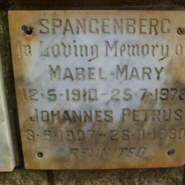 SPANGENBERG Johannes Petrus 1907-1980 &amp; Mabel Mary 1910-1978