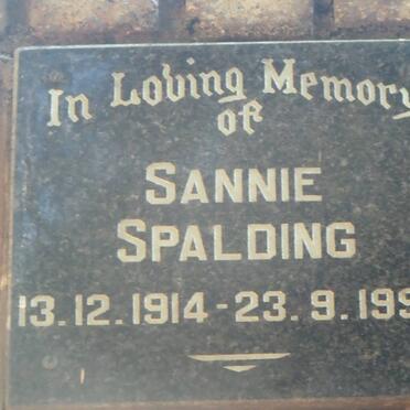 SPALDING Sannie 1914-1992