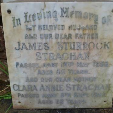 STRACHAN John Sturrock -1956 &amp; Clara Annie -1965