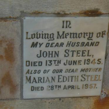 STEEL John -1945 &amp; Marian Edith -1957