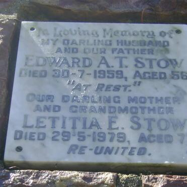 STOW Edward A.T. -1959 &amp; Letitia E. -1979