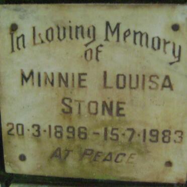 STONE Minnie Louisa 1896-1983