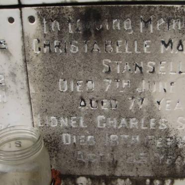 STANSELL Lionel Charles -1982 &amp; Christabelle Margaret -1972