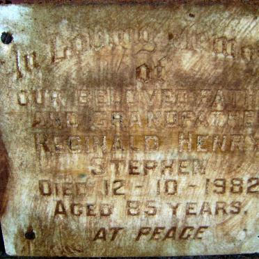 STEPHEN Reginald Henry -1982