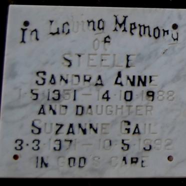 STEELE Sandra Anne 1951-1988 :: STEELE Suzanne Gail 1971-1992