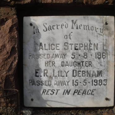 STEPHEN Alice -1961 :: DEBNAM E.R. Lily -1983