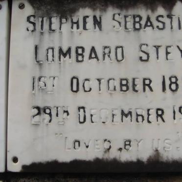 STEYN Stephen Sebastian Lombard 1896-1971