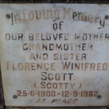 SCOTT Florence Winifred 1900-1982