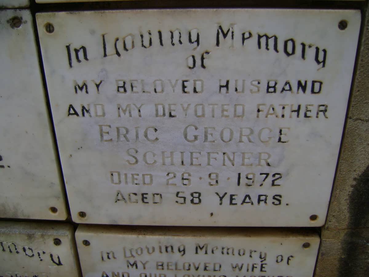 SCHIEFNER Eric George -1972