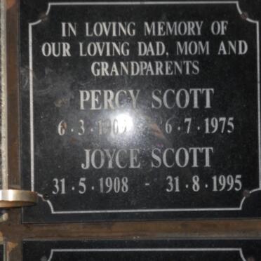 SCOTT Percy 1909-1975 &amp; Joyce 1908-1995