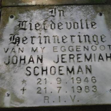 SCHOEMAN Johan Jeremiah 1946-1983
