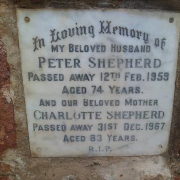 SHEPHERD Peter -1959 &amp; Charlotte -1967