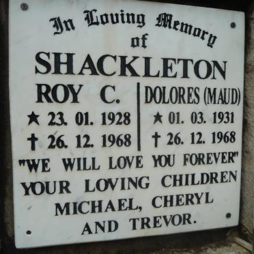 SHACKLETON Roy C 1928-1968 &amp; Dolores 1931-1968