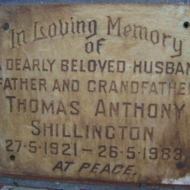 SHILLINGTON Thomas Anthony 1921-1983