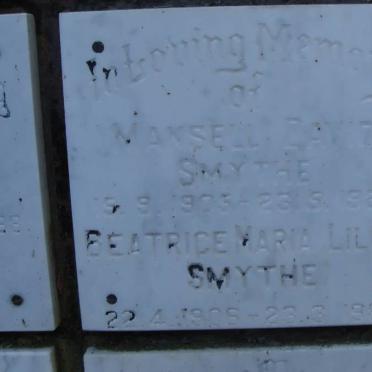 SMYTHE Mansell David 1905-1988 &amp; Beatrice Maria Lilian 1906-1989