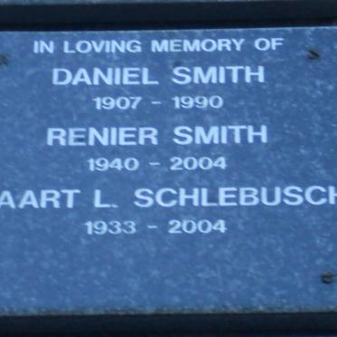 SMITH Daniel 1907-1990 :: SMITH Renier 1940-2004 :: SCHLEBUSCH Tjaart L. 1933-2004
