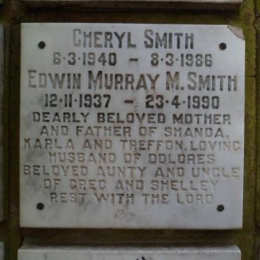 SMITH Edwin Murray M. 1937-1990 &amp; Cheryl 1940-1986