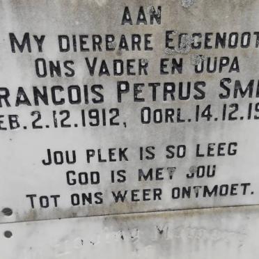 SMITH Francois Petrus 1912-1972