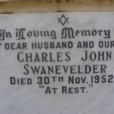 SWANEVELDER Charles John -1952